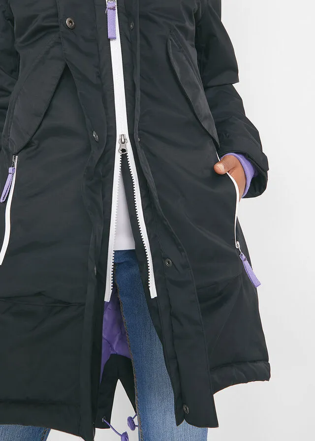 Abrigo funcional impermeable para exteriores Negro
