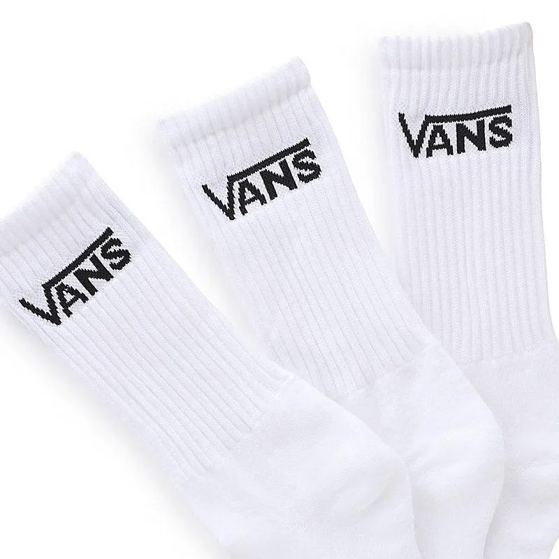 Medias Vans Classic Crew Tripack Blanco