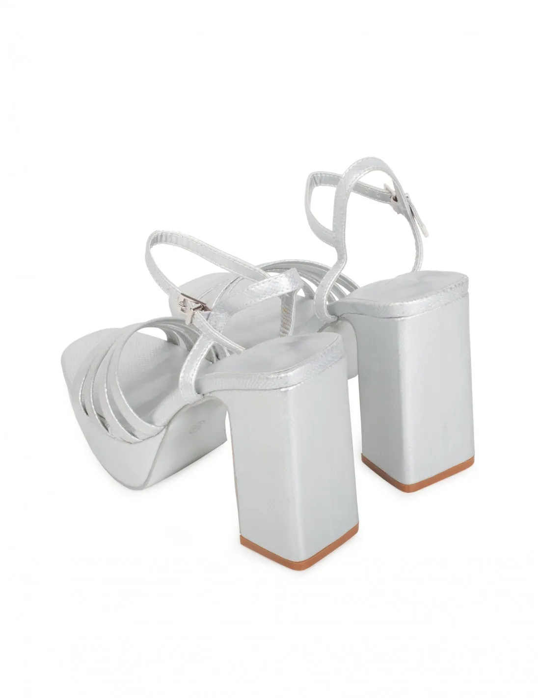 Sandalias Fiesta Plataforma Plata