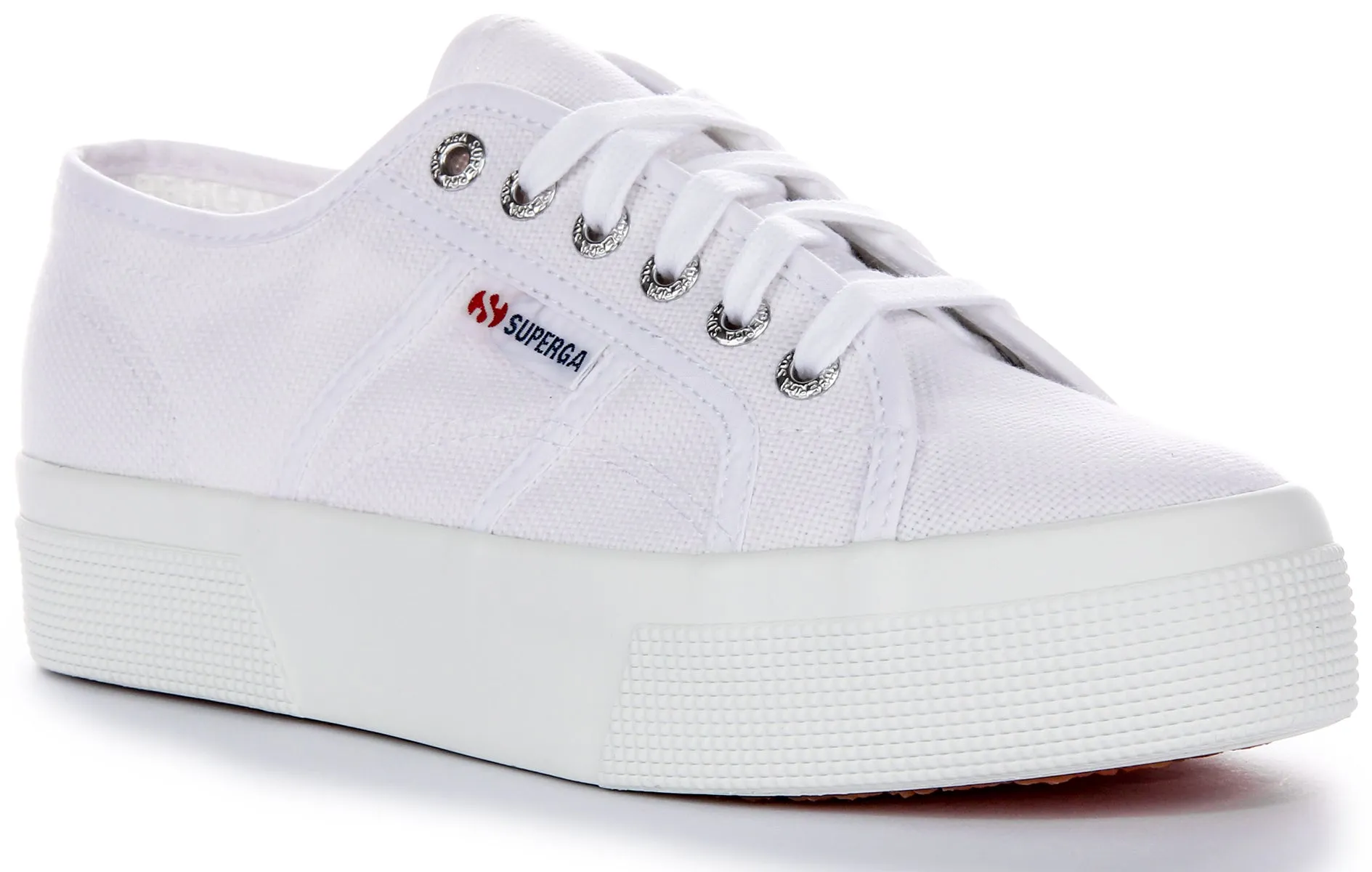 Superga 2740 Platform Zapatillas de lona en blanco
