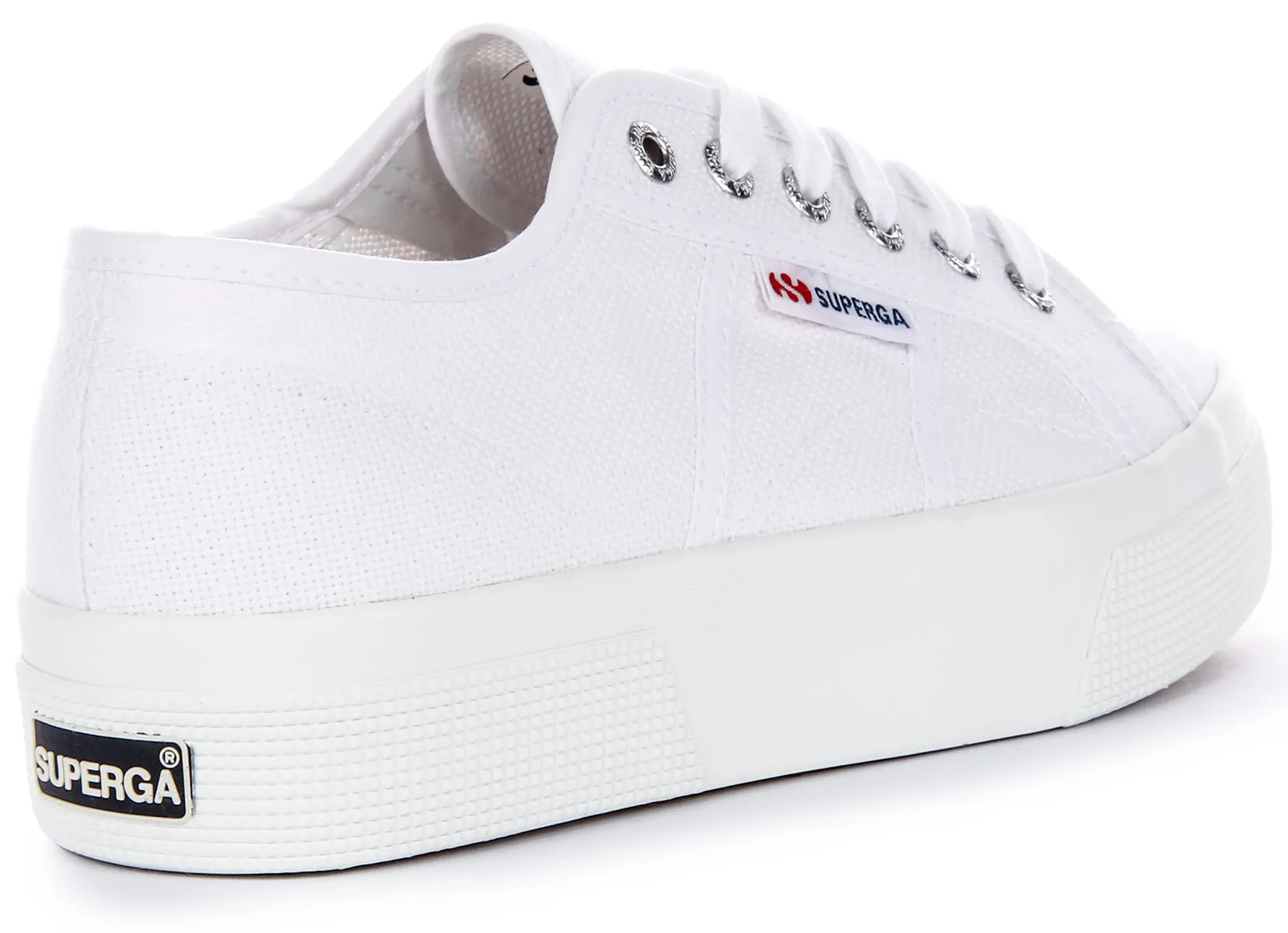 Superga 2740 Platform Zapatillas de lona en blanco
