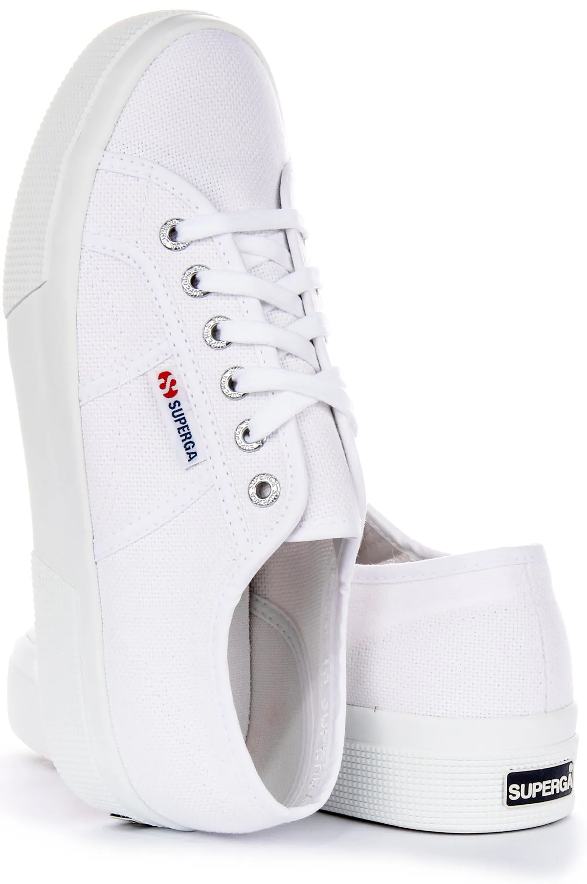 Superga 2740 Platform Zapatillas de lona en blanco