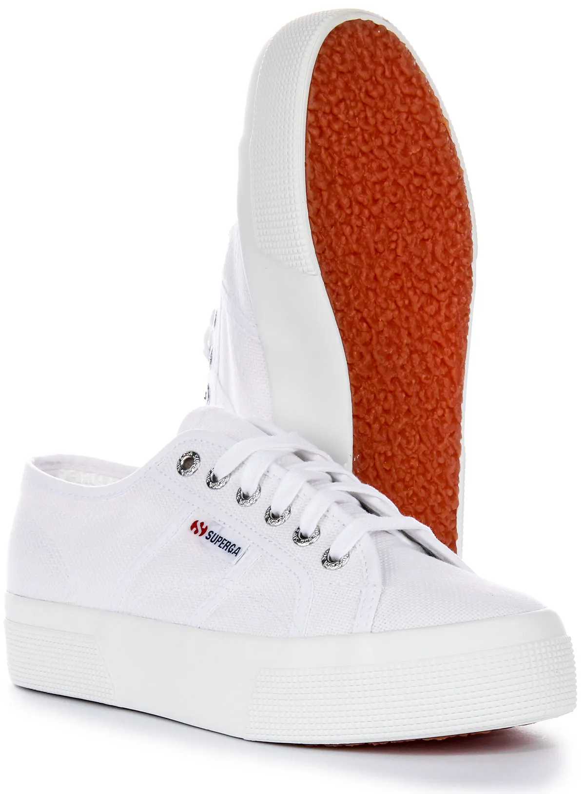 Superga 2740 Platform Zapatillas de lona en blanco